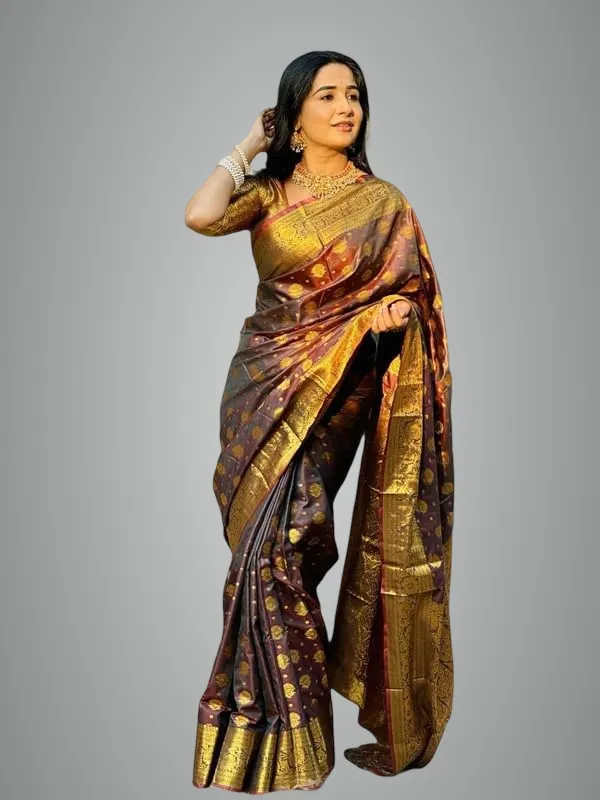 Gold_Banarasi_Soft_Silk_Saree_For_Women