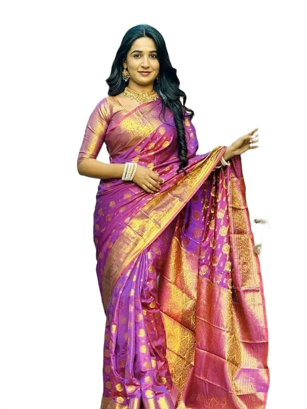 Purple_Banarasi_Soft_Silk_Saree_For_Women