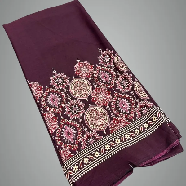 Magenta_Modal_Silk_&_Natural_Gajji_Silk_Saree_with_Unstitched_Blouse_Piece_|5.5_mt