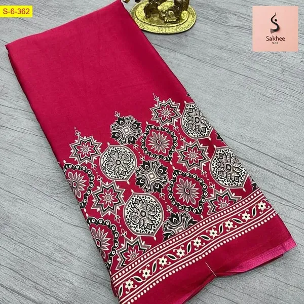 Red_Modal_Silk_&_Natural_Gajji_Silk_Saree_with_Unstitched_Blouse_Piece_|5.5_mt