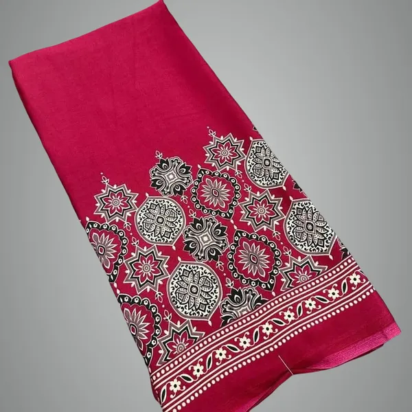 Red_Modal_Silk_&_Natural_Gajji_Silk_Saree_with_Unstitched_Blouse_Piece_|5.5_mt