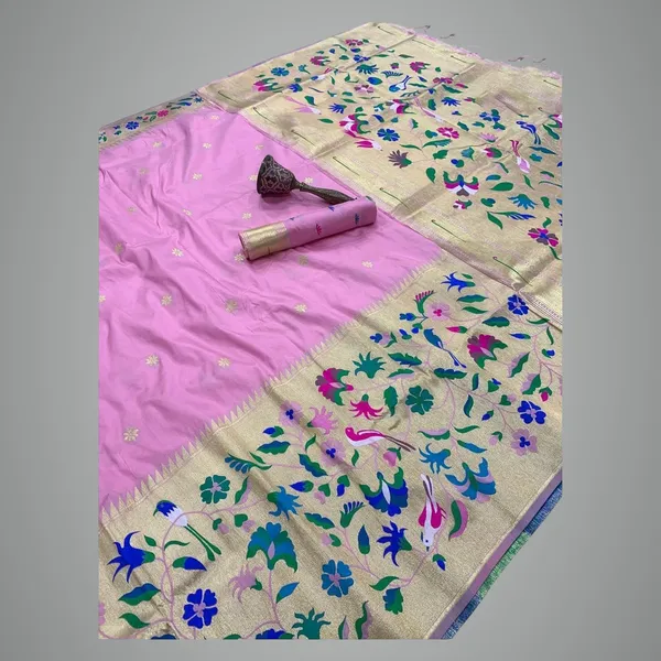 Pink_Paithani_Silk_Saree_For_Women