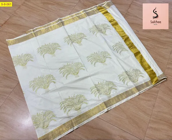 White_Golden_Tissue_Saree_For_Women