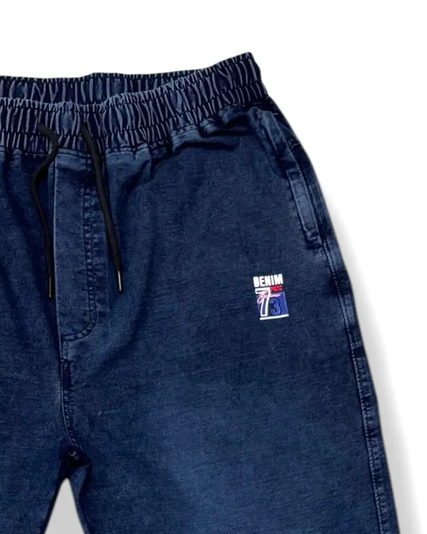 Navy_Blue_Stylish_&_Stretchable_Denim_With_Drawstring_Waist_Trackpant_For_Men