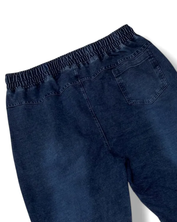 Navy_Blue_Stylish_&_Stretchable_Denim_With_Drawstring_Waist_Trackpant_For_Men