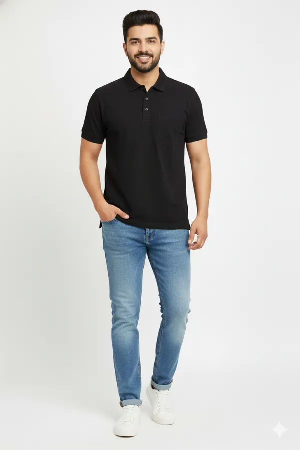 Black_Half_Sleeves_Sinker_T-Shirt_For_Men
