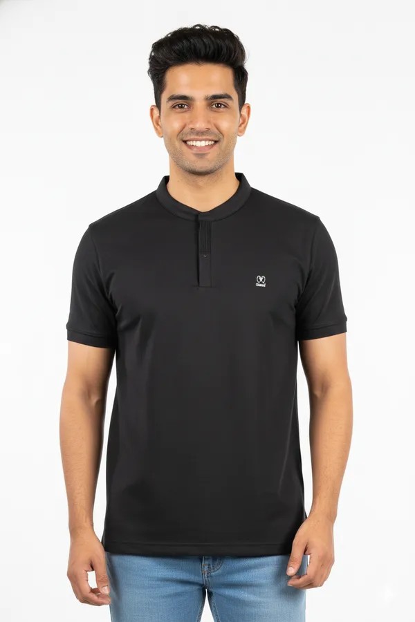 Black_Half_Sleeves_Soft_Sinker_Comfortable_T-Shirt_For_Men