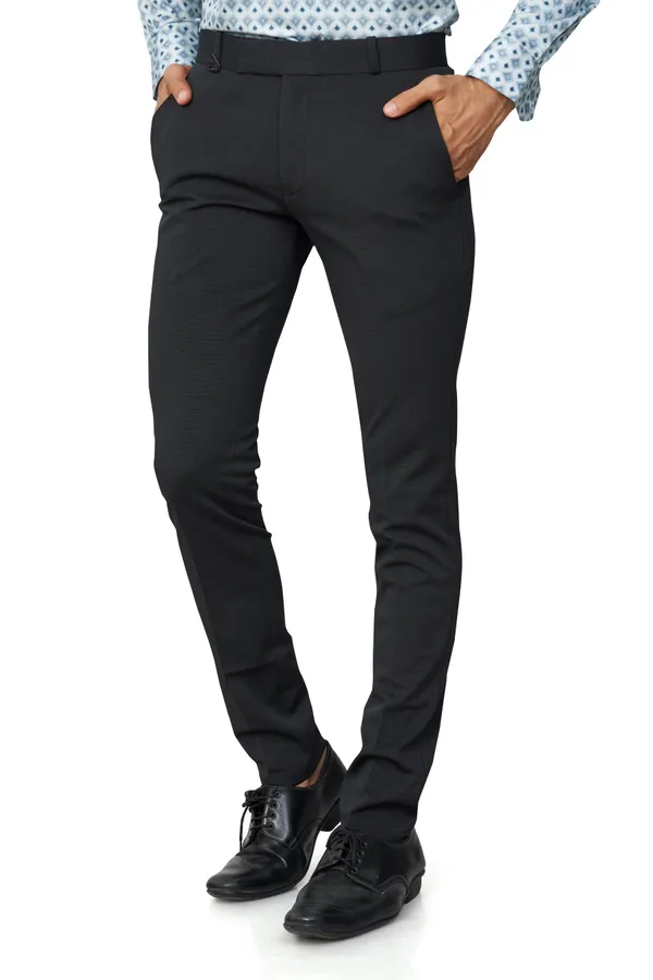 Black_Textured_Plain_Stylish_&_Comfortable_Bottomwear_Trouser_For_Men