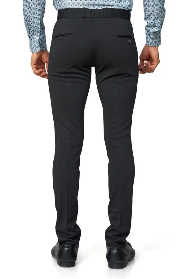 Black_Textured_Plain_Stylish_&_Comfortable_Bottomwear_Trouser_For_Men