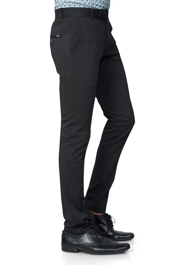 Black_Textured_Plain_Stylish_&_Comfortable_Bottomwear_Trouser_For_Men