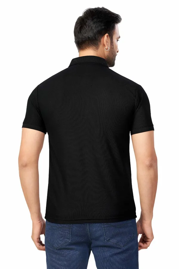 Black_Plain_Collar_Half_Sleeve_Sinker_Premium_&_Elegant_Casual_&_Sports_Wear_T-Shirt_For_Men