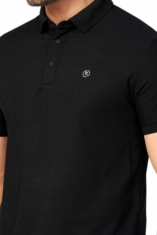 Black_Plain_Collar_Half_Sleeve_Sinker_Premium_&_Elegant_Casual_&_Sports_Wear_T-Shirt_For_Men