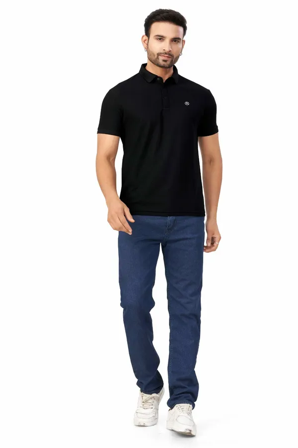 Black_Plain_Collar_Half_Sleeve_Sinker_Premium_&_Elegant_Casual_&_Sports_Wear_T-Shirt_For_Men