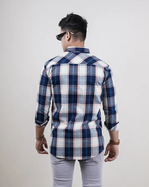Blue_&_Orange_Checks_Premium_&_Elegant_Casual_Shirt_For_Men