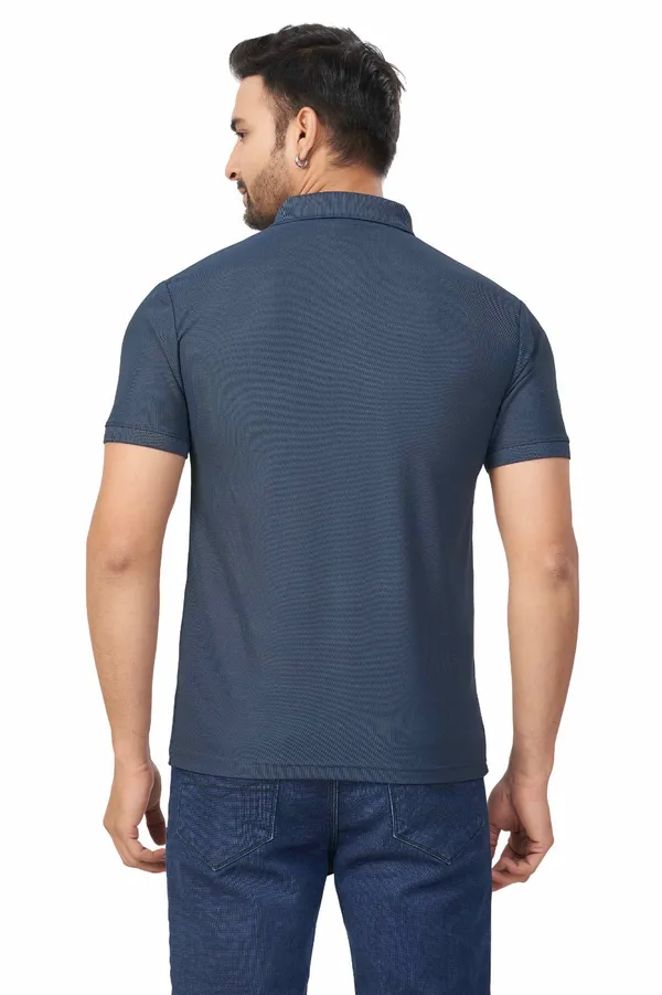 Blue_Plain_Collar_Half_Sleeve_Sinker_Premium_&_Elegant_Casual_&_Sports_Wear_T-Shirt_For_Men