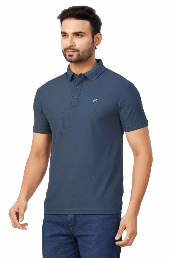Blue_Plain_Collar_Half_Sleeve_Sinker_Premium_&_Elegant_Casual_&_Sports_Wear_T-Shirt_For_Men