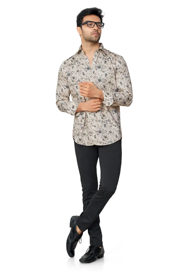 Fawn_Printed_Full_Sleeves_Formal_Shirt_For_Men