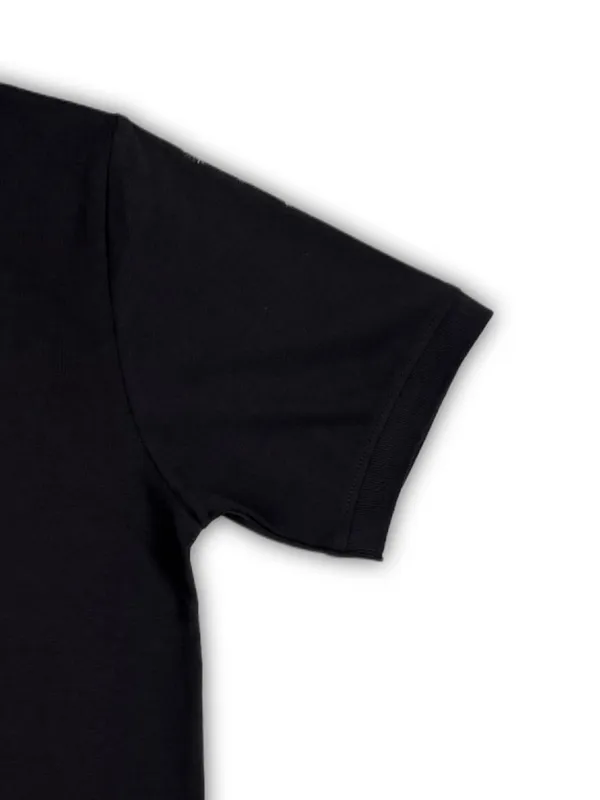 Black_Solid_Collared_Half_Sleeve_Stylish_&_Comfortable_T-Shirt_For_Men