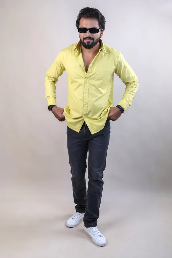 Lemon_Plain_Premium_&_Elegant_Casual_Shirt_For_Men