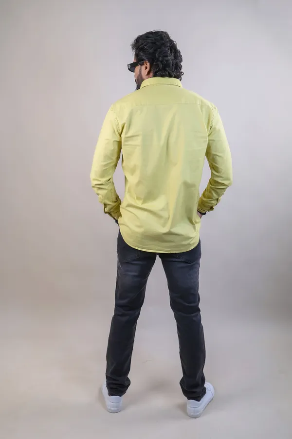 Lemon_Plain_Premium_&_Elegant_Casual_Shirt_For_Men