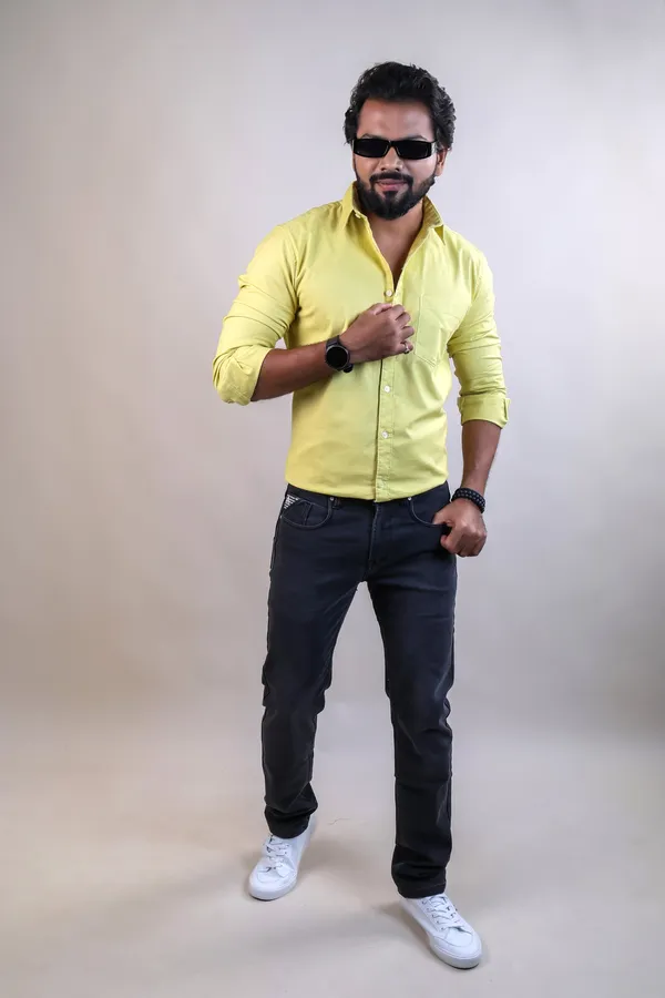 Lemon_Plain_Premium_&_Elegant_Casual_Shirt_For_Men