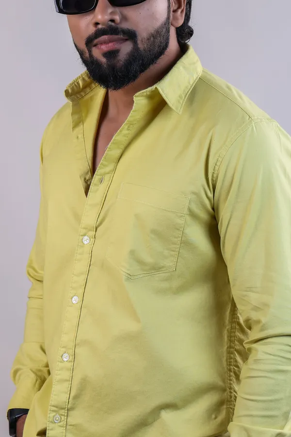 Lemon_Plain_Premium_&_Elegant_Casual_Shirt_For_Men