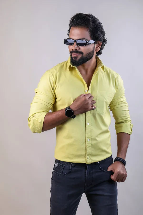 Lemon_Plain_Premium_&_Elegant_Casual_Shirt_For_Men