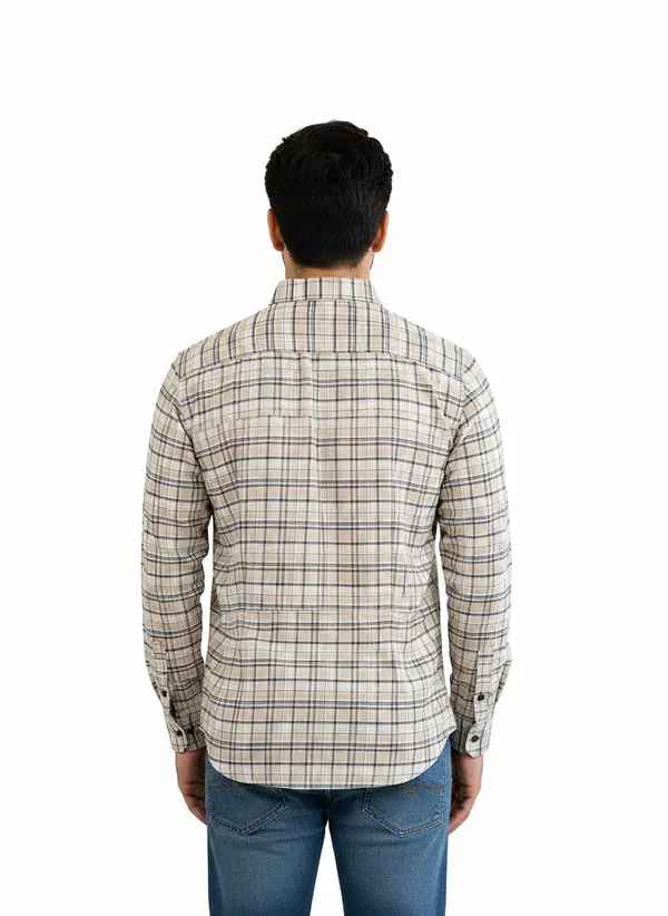 Beige_Premium_&_Elegant_Casual_Check_Shirt_For_Men