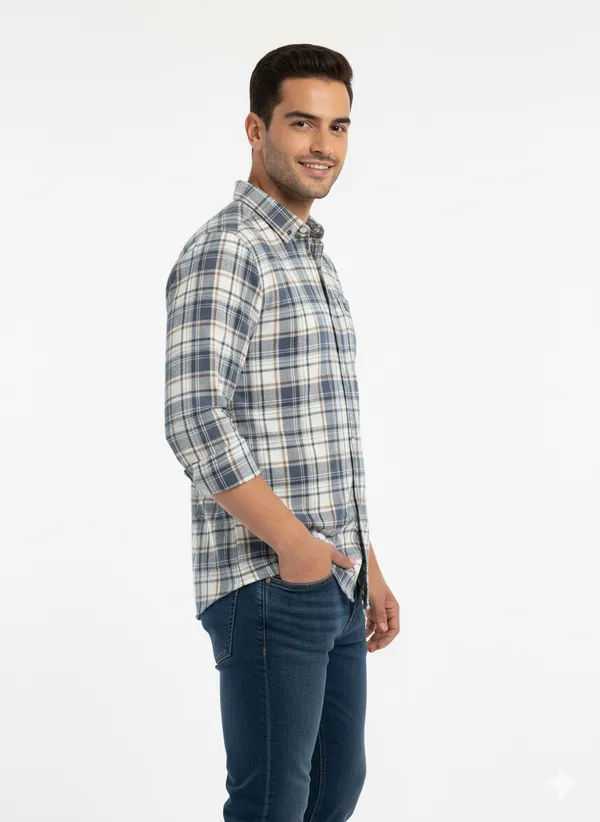 Dark_Grey_Premium_&_Elegant_Casual_Check_Shirt_For_Men
