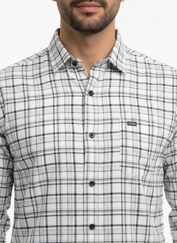 Off_White_Premium_&_Elegant_Casual_Check_Shirt_For_Men