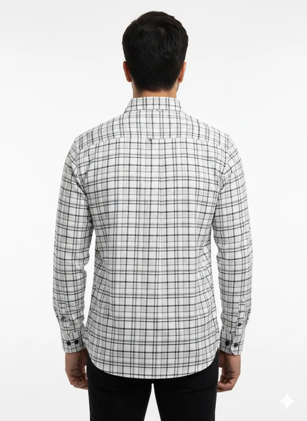 Off_White_Premium_&_Elegant_Casual_Check_Shirt_For_Men