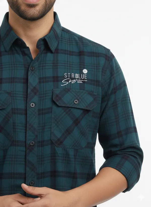Blue_Premium_&_Elegant_Casual_Check_Shirt_For_Men