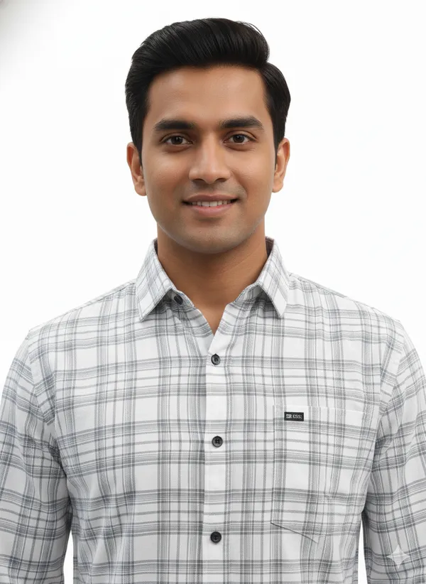 White_Premium_&_Elegant_Casual_Check_Shirt_For_Men