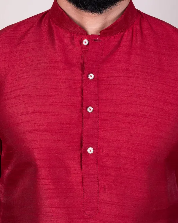Maroon_Premium_&_Elegant_Kurta_Set_For_Men