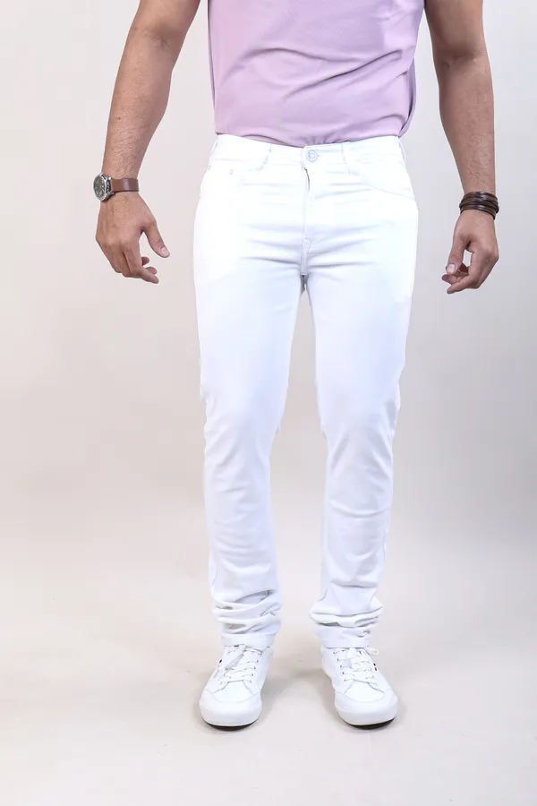 White_Plain_Premium_&_Elegant_Jeans_For_Men