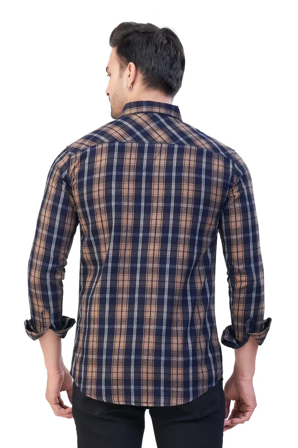 Navy_Blue_Checks_Premium_&_Elegant_Casual_Shirt_For_Men