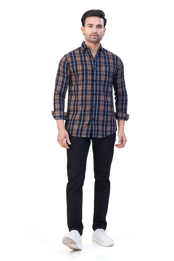 Navy_Blue_Checks_Premium_&_Elegant_Casual_Shirt_For_Men