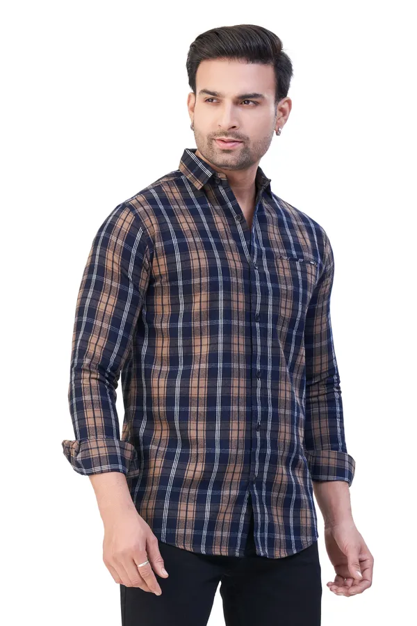 Navy_Blue_Checks_Premium_&_Elegant_Casual_Shirt_For_Men