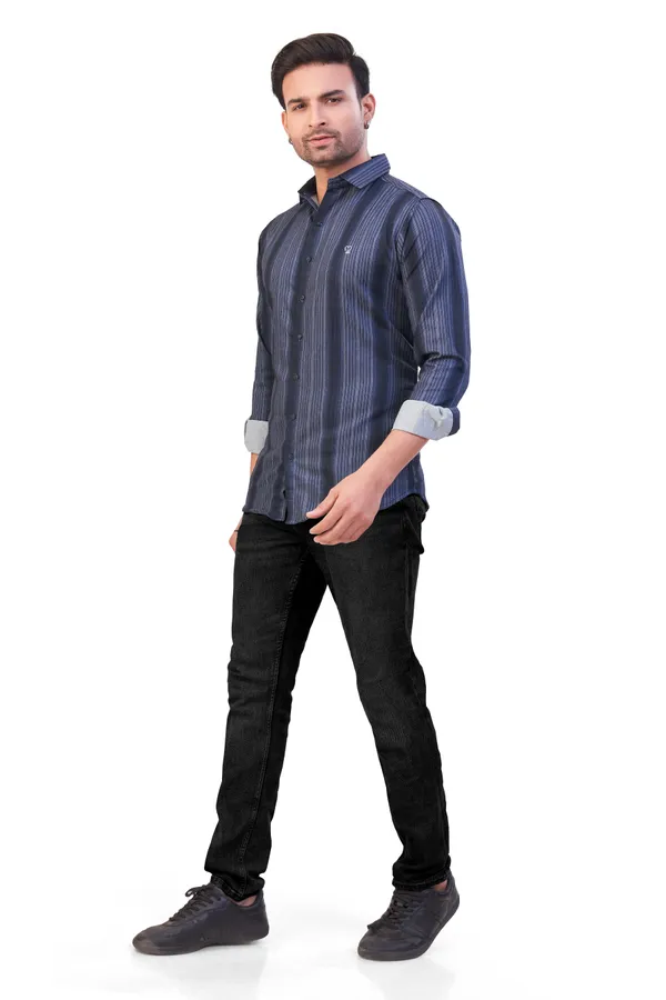 Navy_Blue_Lining_Premium_&_Elegant_Casual_Shirt_For_Men