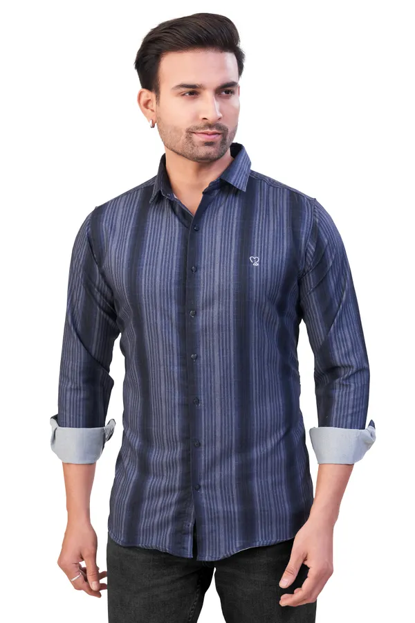Navy_Blue_Lining_Premium_&_Elegant_Casual_Shirt_For_Men