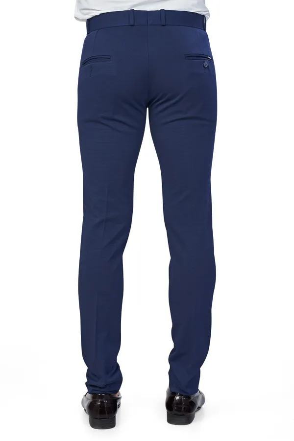 Navy_Blue_Textured_Plain_Stylish_&_Comfortable_Bottomwear_Trouser_For_Men
