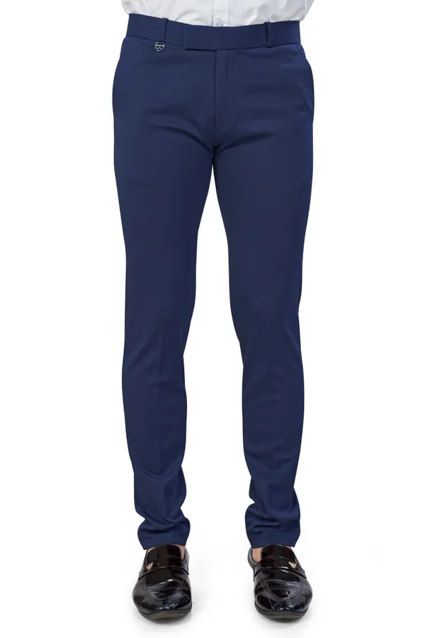 Navy_Blue_Textured_Plain_Stylish_&_Comfortable_Bottomwear_Trouser_For_Men