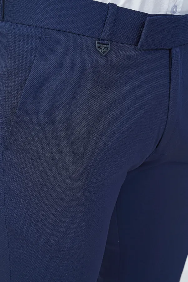 Navy_Blue_Textured_Plain_Stylish_&_Comfortable_Bottomwear_Trouser_For_Men