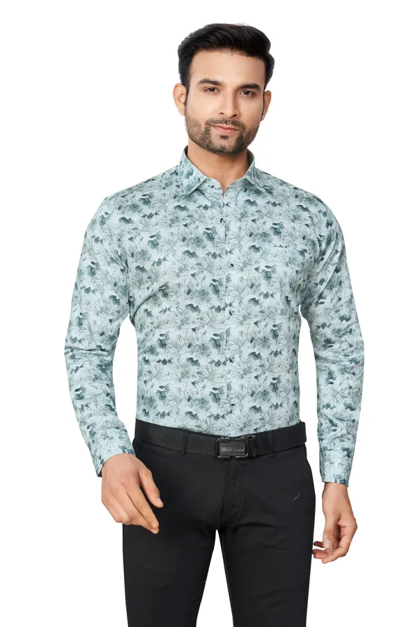 Olive_Printed_Full_Sleeves_Formal_Shirt_For_Men