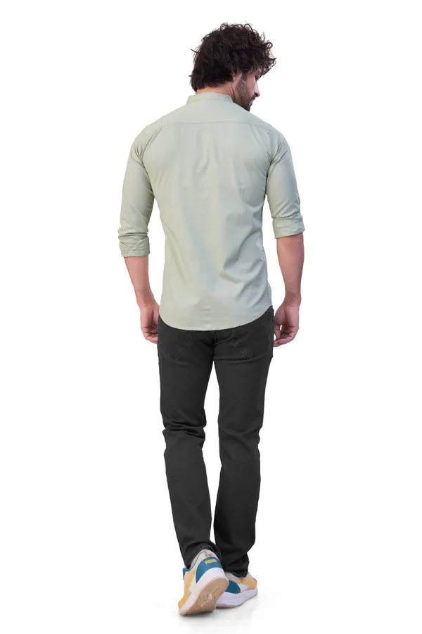 Pista_Plain_Stand_Collar_Premium_&_Elegant_Casual_Shirt_For_Men
