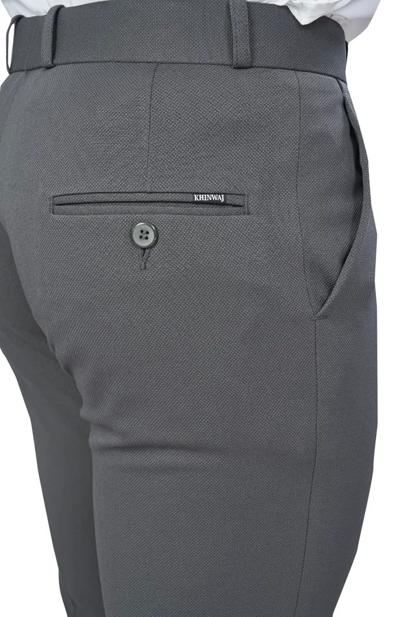 Dark_Grey_Color_Textured_Plain_Trouser_for_Men_|_Stylish_&_Comfortable_Bottomwear