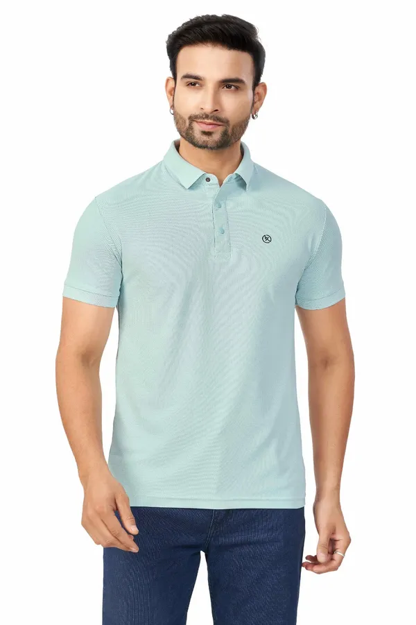Sky_Blue_Plain_Collar_Half_Sleeve_Sinker_Premium_&_Elegant_Casual_&_Sports_Wear_T-Shirt_For_Men