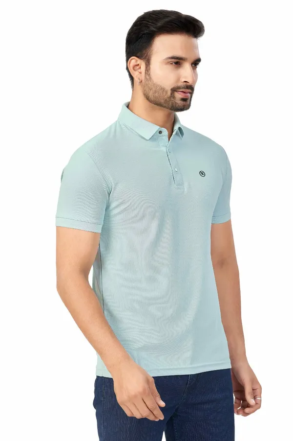 Sky_Blue_Plain_Collar_Half_Sleeve_Sinker_Premium_&_Elegant_Casual_&_Sports_Wear_T-Shirt_For_Men