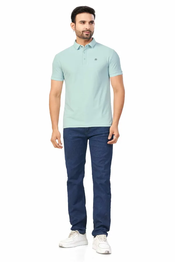 Sky_Blue_Plain_Collar_Half_Sleeve_Sinker_Premium_&_Elegant_Casual_&_Sports_Wear_T-Shirt_For_Men
