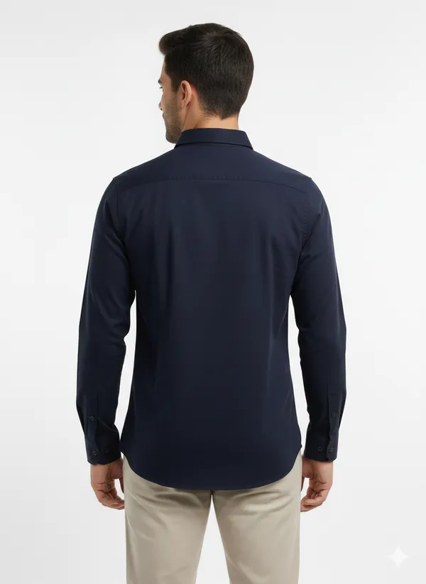 Navy_Blue_Solid_Premium_&_Elegant_Casual_Shirt_For_Men